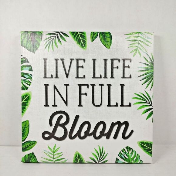 Special Moments Memories Collection Wall Art Live Life Full Bloom Floral 8.5" - Picture 2 of 11